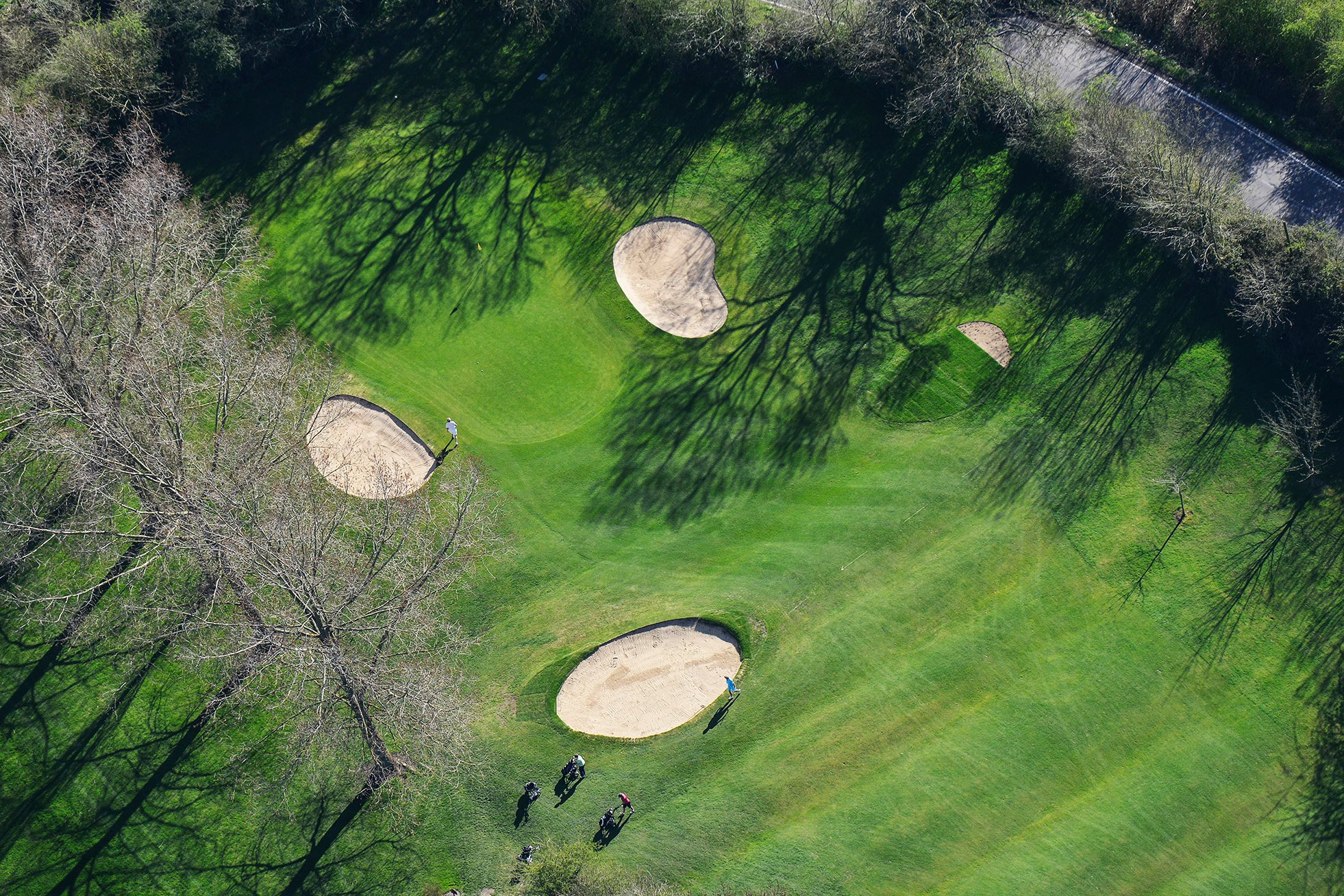 golf, golf course, aerial photography